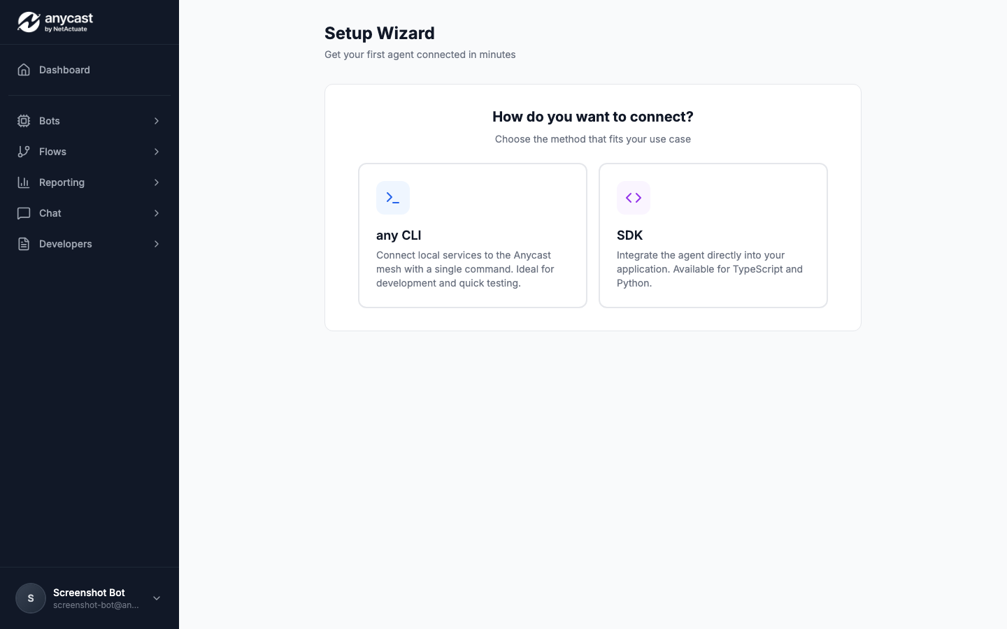 Agent Builder wizard