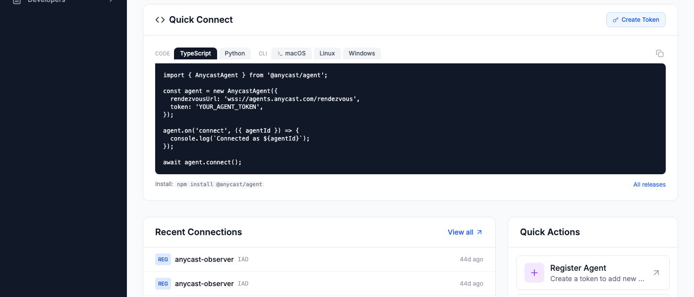 Deploy confirmation with endpoint URL